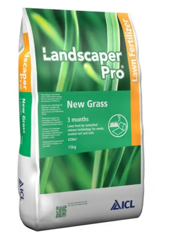 Landscaper Pro New Grass starter műtrágya (2-3 hónap hatást.), 15 kg=420m2