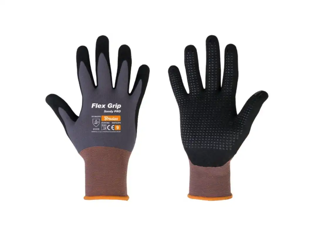 Védőkesztyű 11 FLEX GRIP SANDY PRO, nitril-spandex