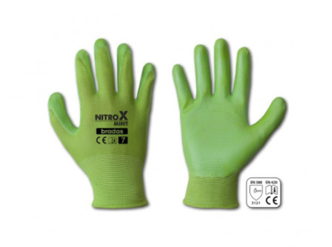 Védőkesztyű 6 NITROX MINT, nitril