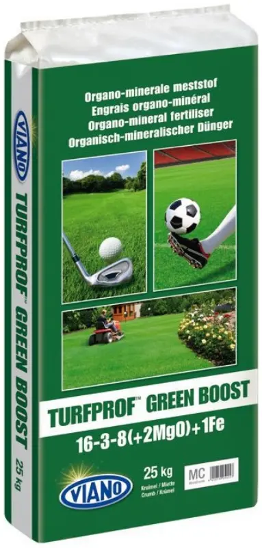 Turfprof Greenboost 16-3-8 +2MgO +1Fe RC , 100 nap, 25 kg=715 m2